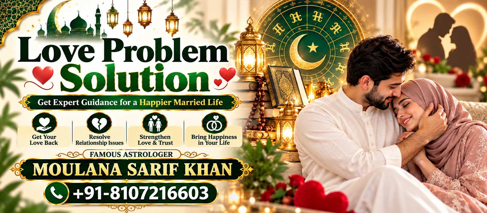 Love problem solution by Astrologer Moulana Sarif Khan, WhatsApp +91-8107216603